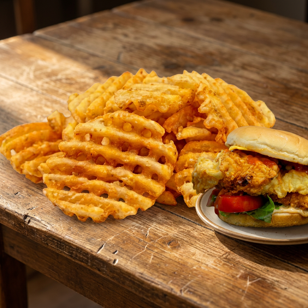 Papas Crisscut*1 + Crisburger*1