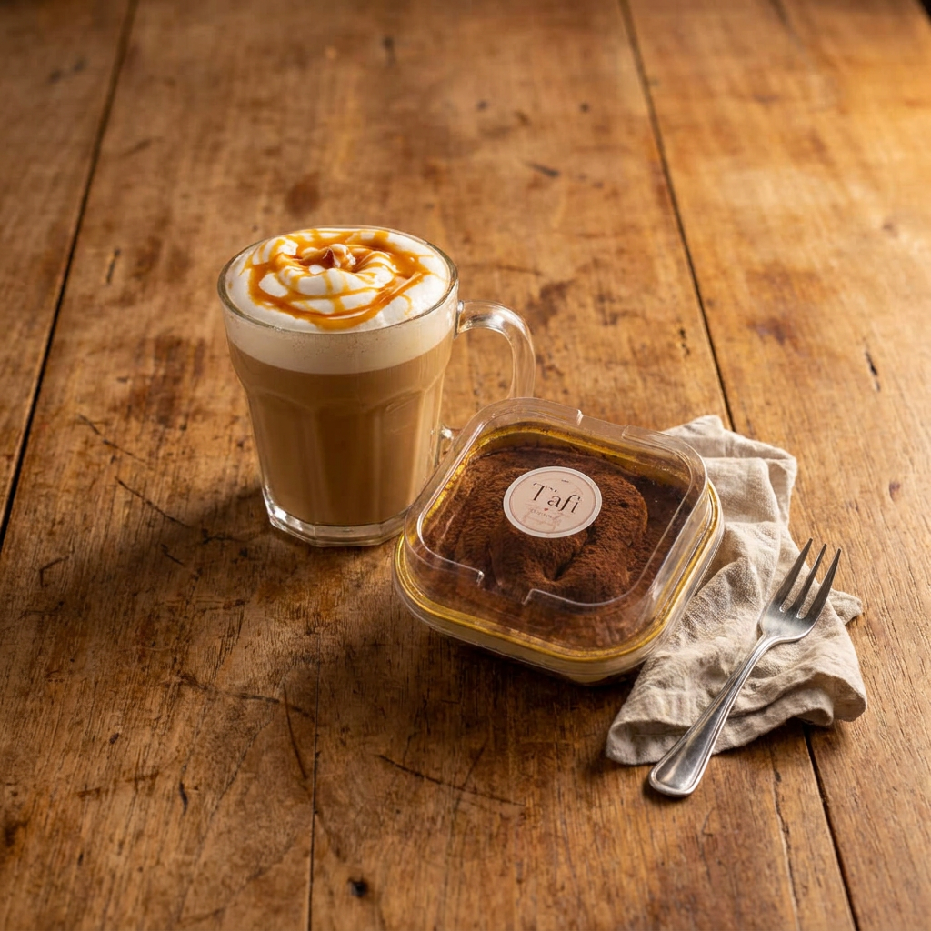 Combo Latte + Cheescake o Tiramisu
