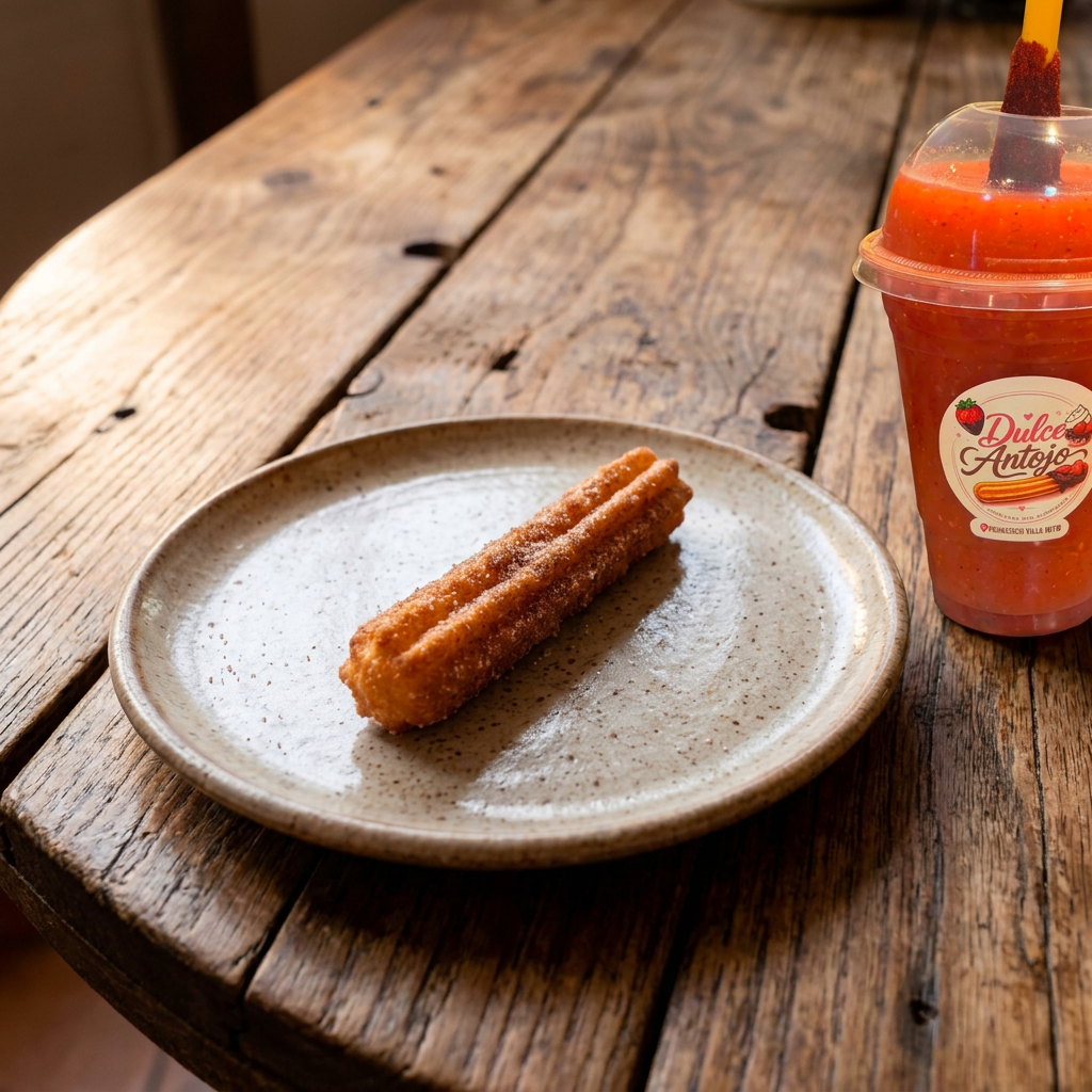 Frappe Fresa + Churro Sencillo