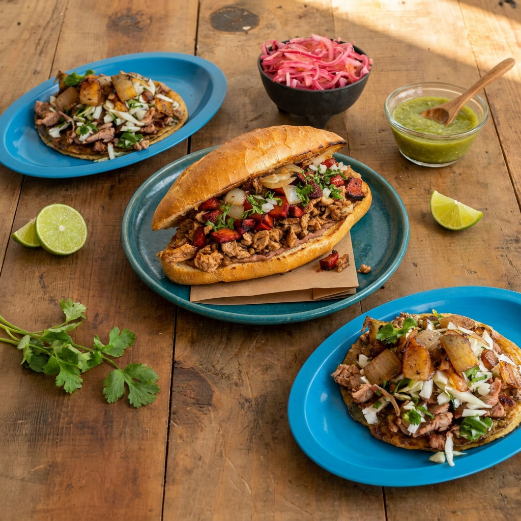 Combo - 1 Torta de Asado + 2 Tacos de Asado Maiz