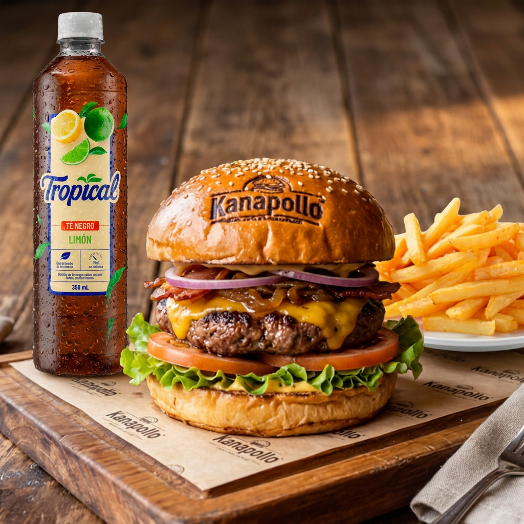 Hamburguesa Kana Jr + Porción de Papas Francesas J