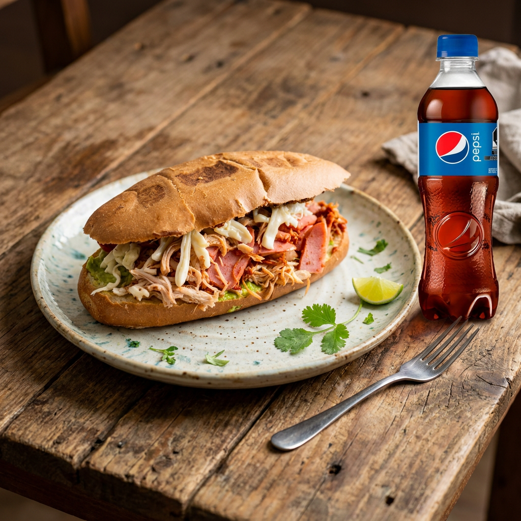 Torta Campechana Más Refresco