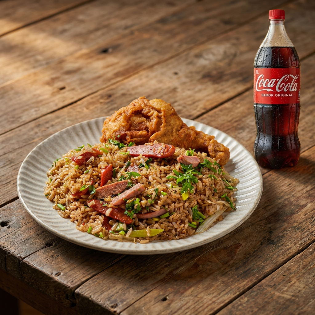 ARROZ CHINO CON POLLO*1 + COCA COLA LITRO*1