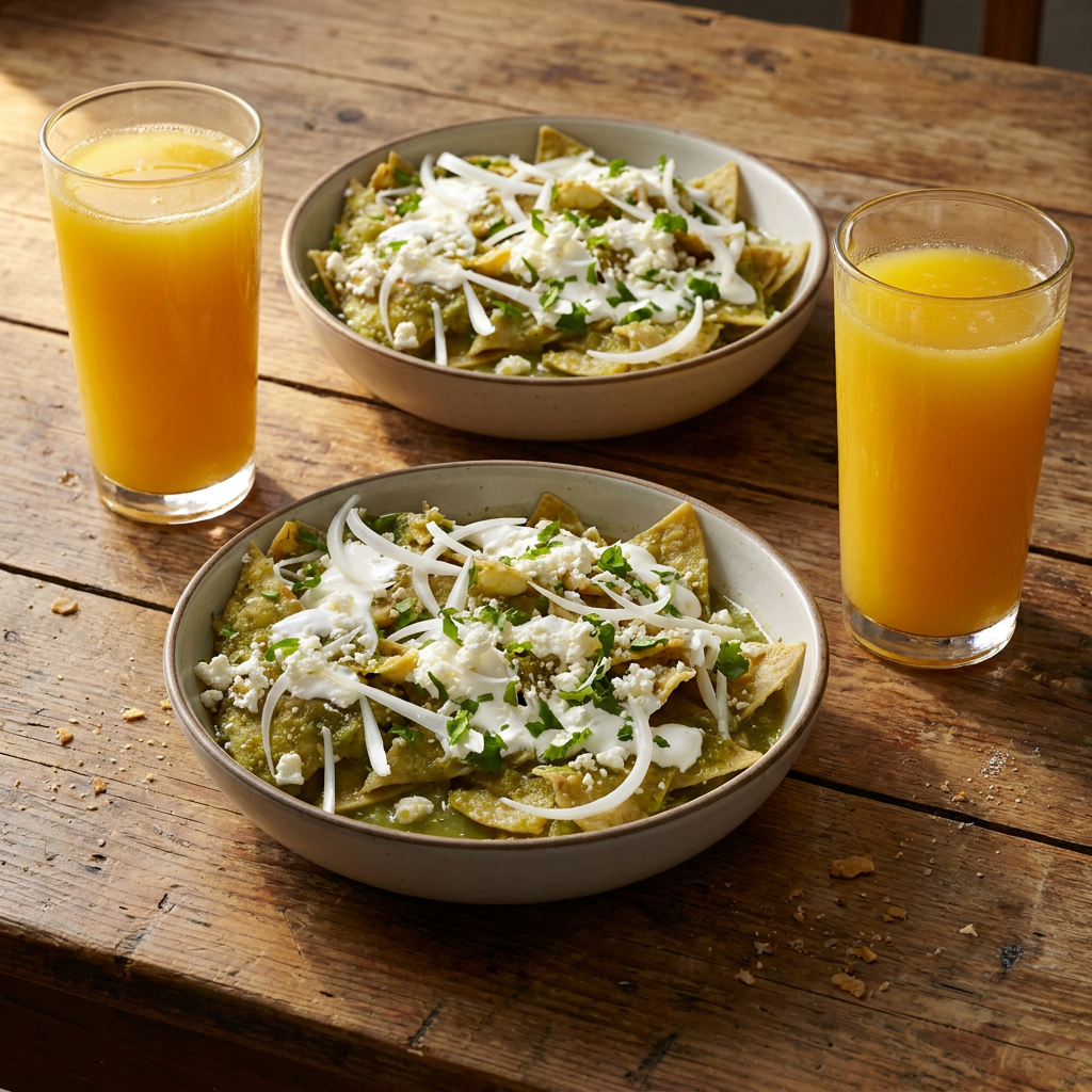 Chilaquiles Verdes C*2 + Jugo del Día.*2