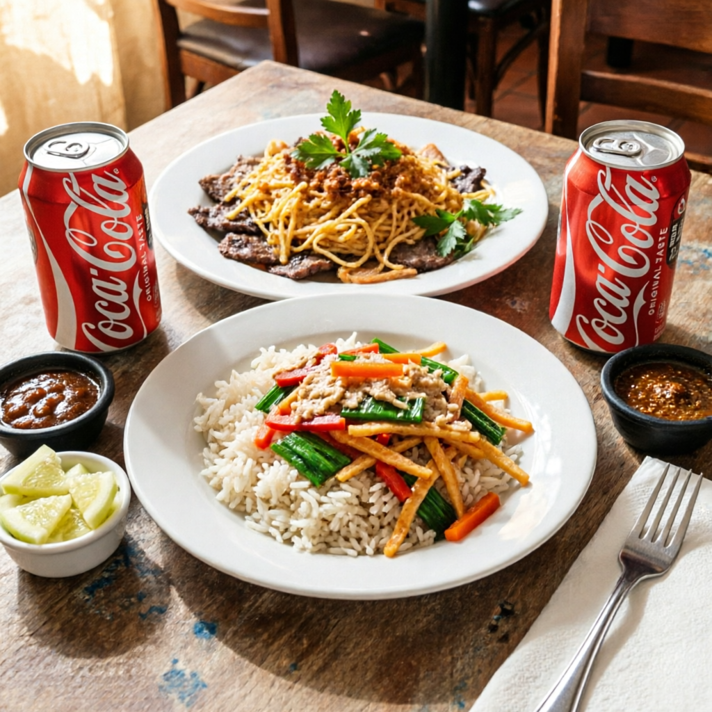 Fajitas de Res o de Pollo + Refresco